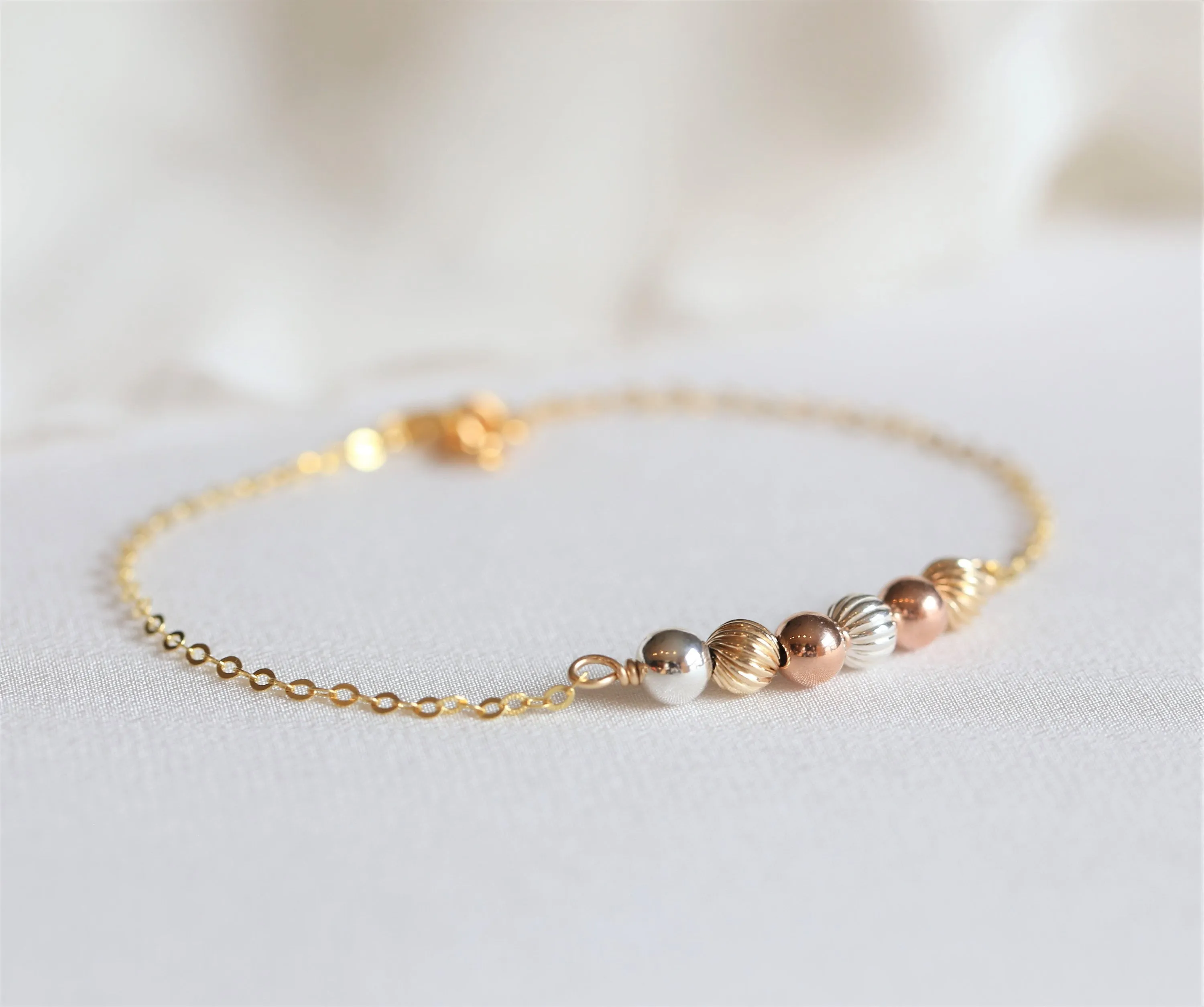 60th Birthday Bracelet, 6 Decades, 60th Birthday Gift for Mom, Jewelry in Sterling Silver, Gold and Rose Gold