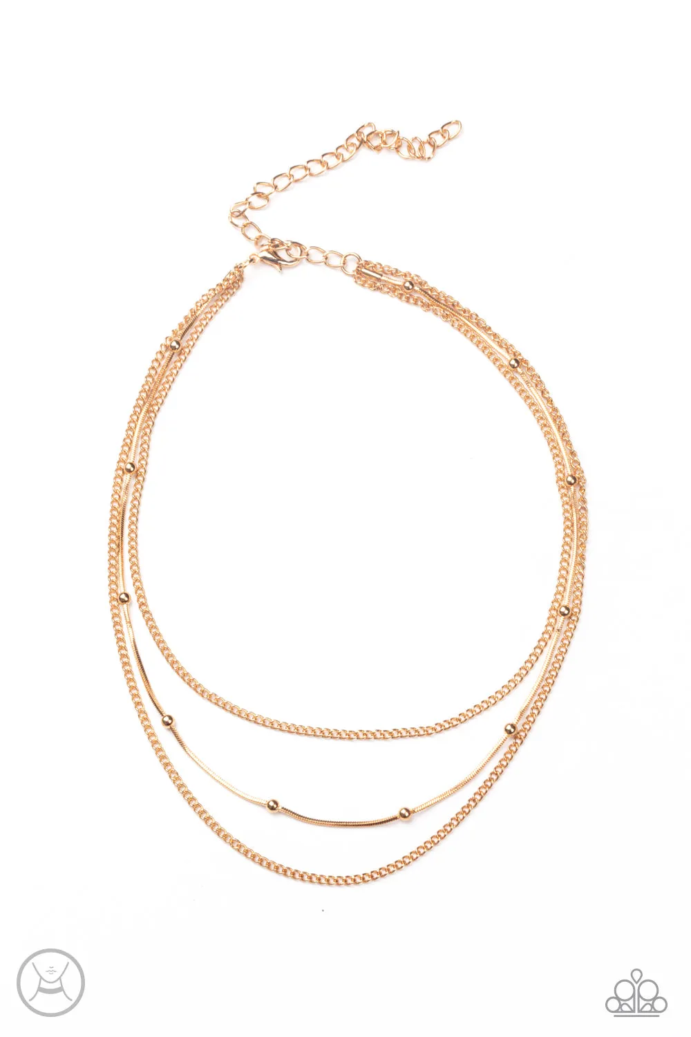 Paparazzi Subtly Stunning - Gold Layered Necklace