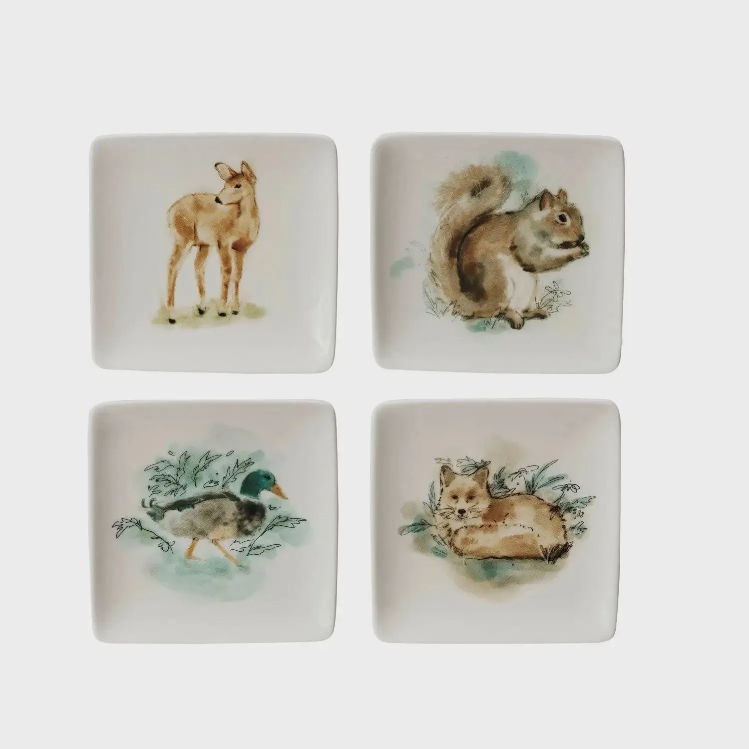 STONEWARE DISH WITH ANIMAL